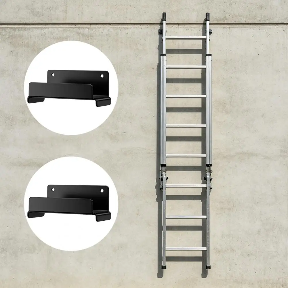 Bulky Item Wall Storage Telescopic Ladder Storage Rack Wall Mounted Hooks Steel Ladder Hooks with Protective Coating Garage