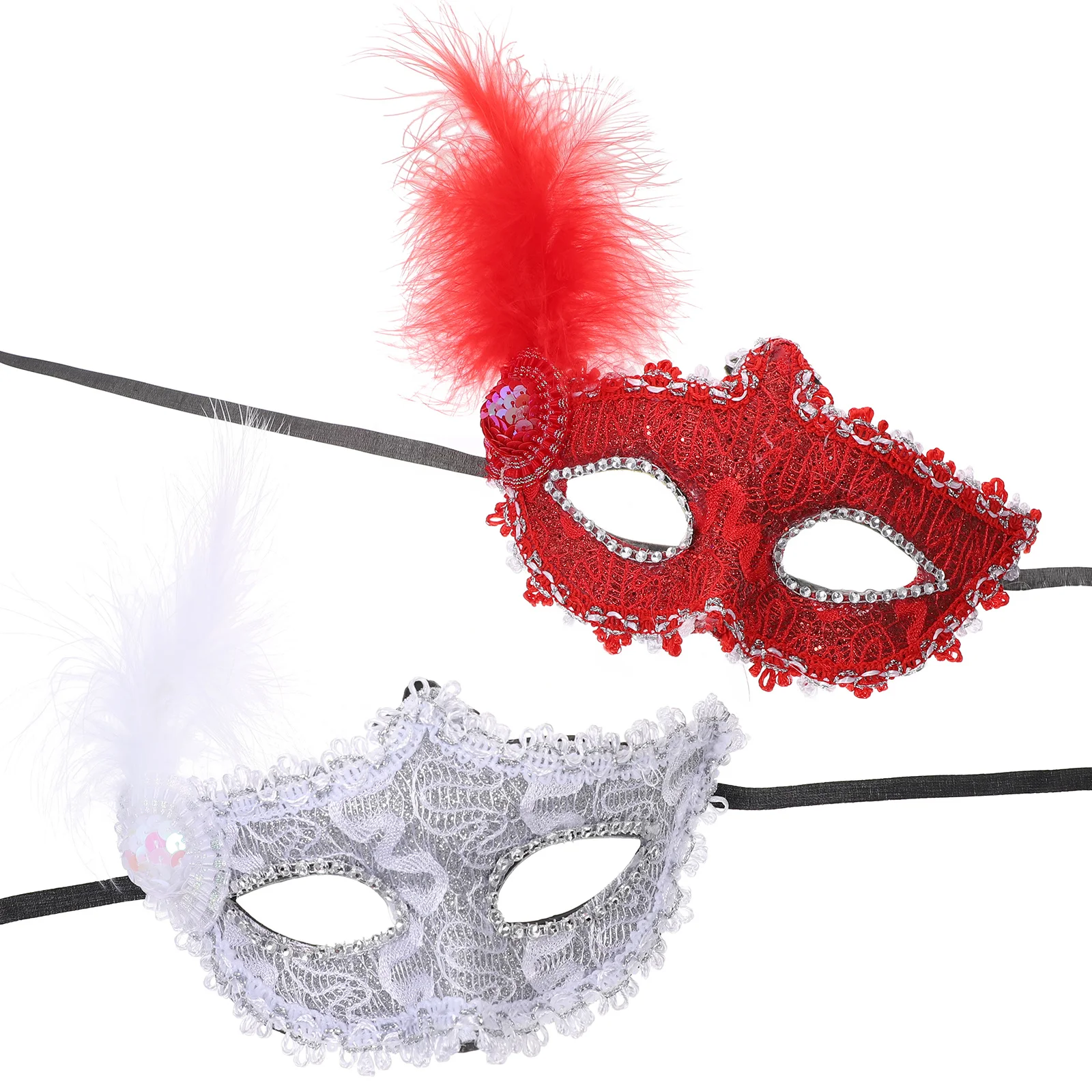 

2pcs Venice For Women Masquerade Halloween Mask For Women Fancy Dress Halloween Carnival Cosplay Party Costume Accessory