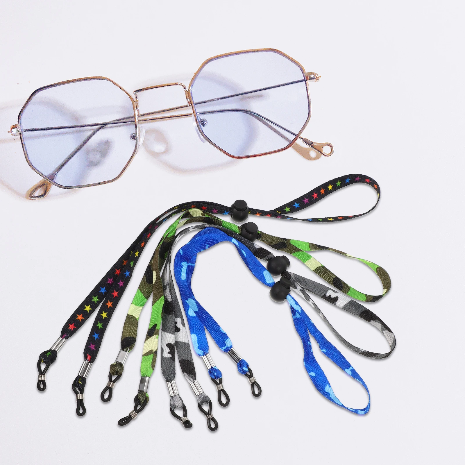 

4 Pcs Glasses Lanyard Adjustable Polyester Eyeglass Rope Fixing Accessories Sunglasses Anti Lost Holder Strap Portable Eye Wear