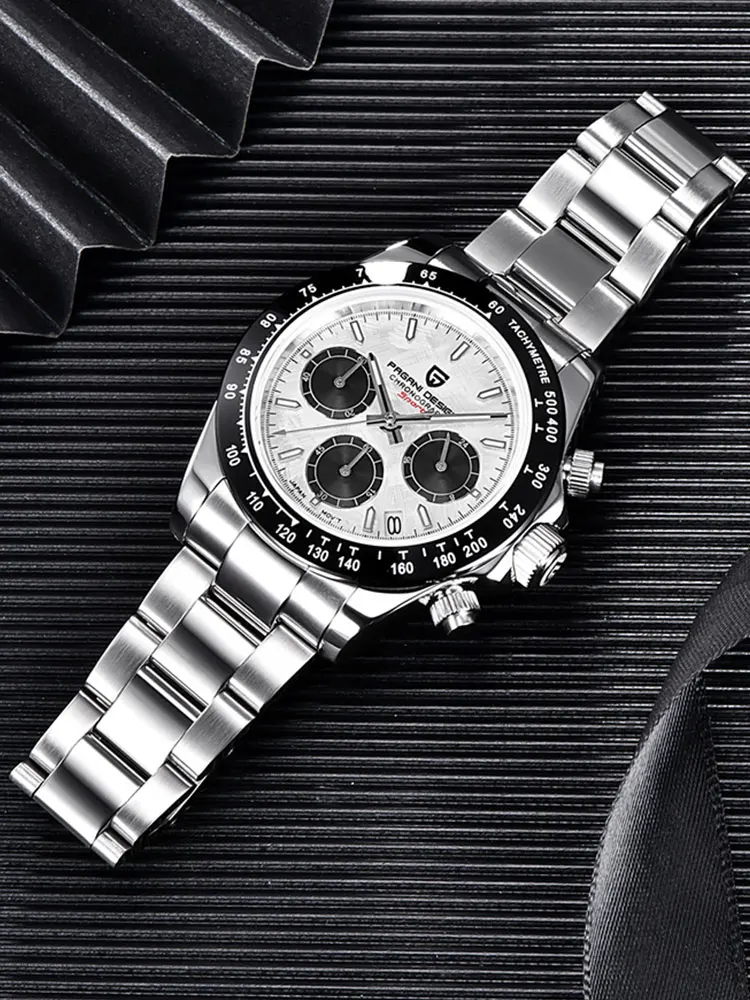 PAGANI DESIGN 40mm Neue VK63 Chronograph Klassische Geschenkuhr für Herren 100M Wasserdicht Saphirglas Quarzuhren Relogio Masculino