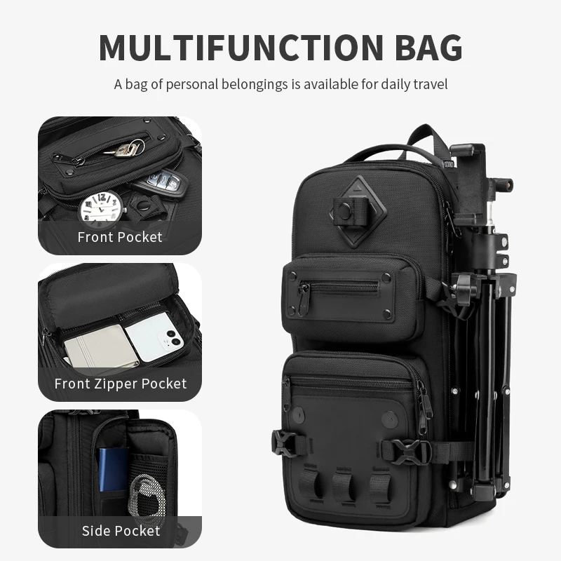 OZUKO Large Capacity Men Chest Bag Waterproof Shoulder Bags for Male Outdoor Sports Crossbody Bag Quality Man Messenger Bag