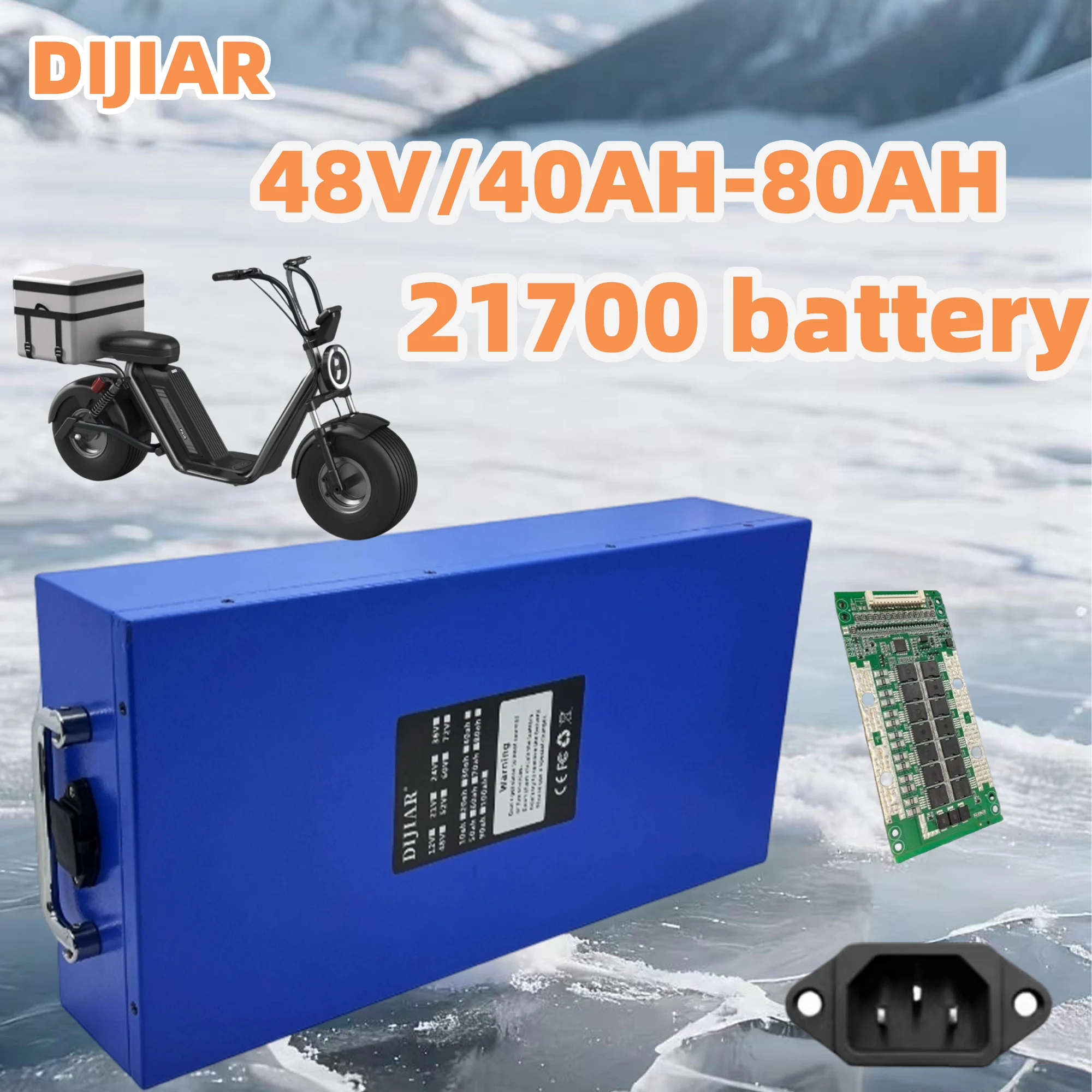 

48V 20AH-100AH with BMS system, using 3000W Harley two wheel foldable Citycoco electric scooter lithium battery free charger