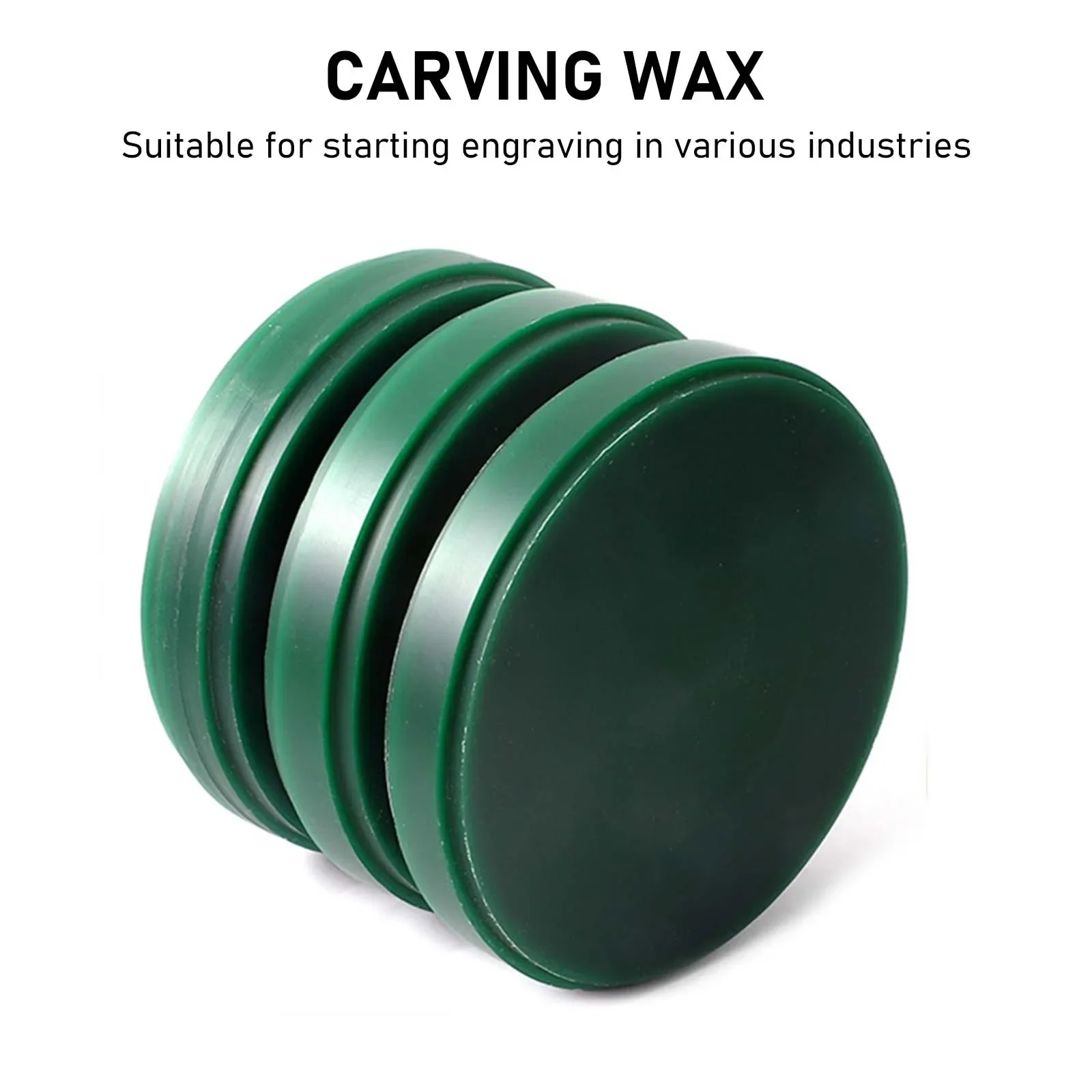 Round 3D Wax Cake Green Carving for Jewelry Ring Making Casting Modeling Kit Mold Hard Wax Blank Round Tube Borderless