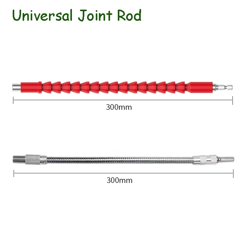 

Multifunctional Universal Connecting Rod Screwdriver 1/4" Bit Head Connecting Flexible Shaft Electric Drill Extension Rod