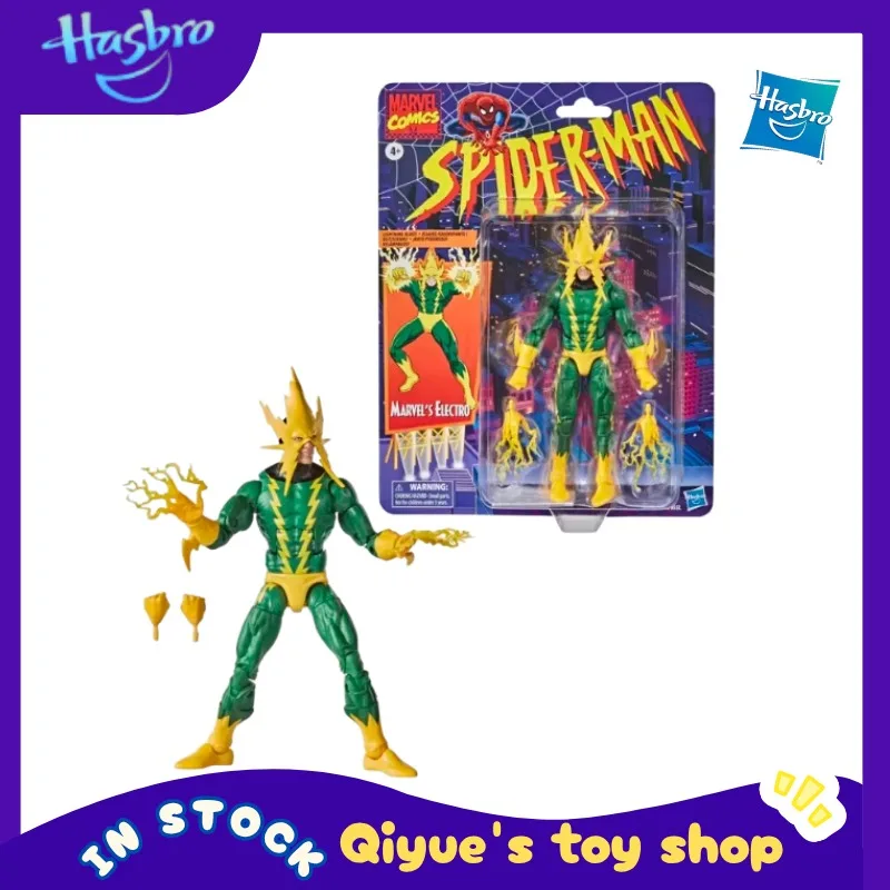

【In Stock】Hasbro MarvelLegends Spider-Man Hanging Card Lightning Man 6-inch Movable Robot Doll Model Toy Collection Gift