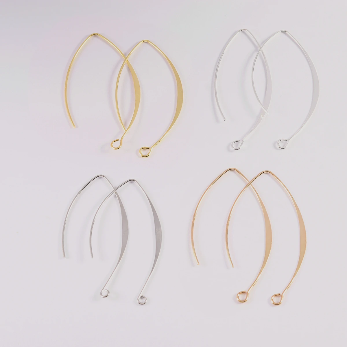 10/20 piezas pendientes de cobre francés en forma de V, gancho para pendientes de Color dorado para pendientes de moda DIY, accesorios para hacer joyas