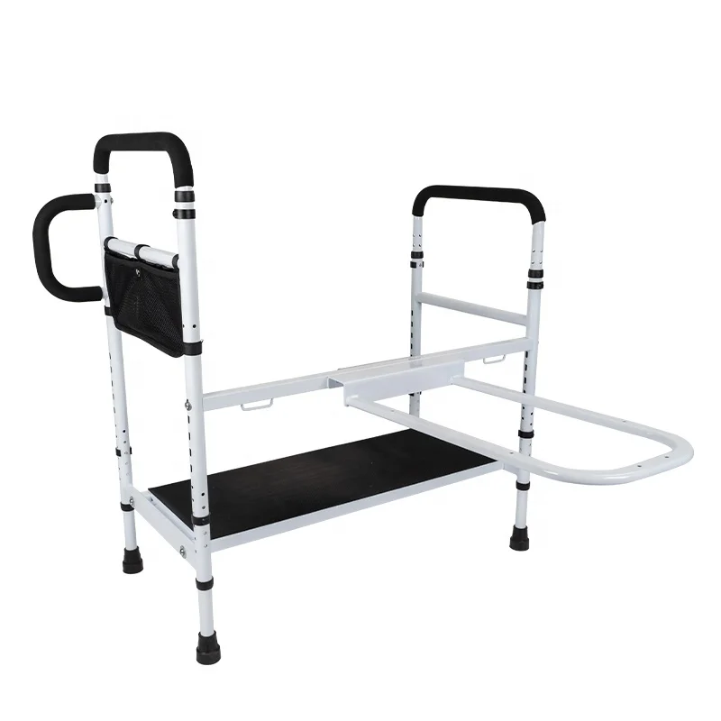

Custom Step Stool With Handle And Non Skid Rubber Platform Stainless Steel Sturdy Stool With Safety Rails For Seniors