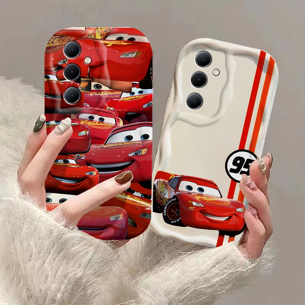 

McQueen Disneys Hot Cartoon 3D Wave Case For Samsung A73 A72 A71 A55 A54 A53 A35 A34 A33 A25 A24 A23 A15 A14 A13 A05 4G 5G Cover