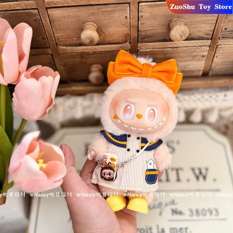 

Labubu Doll Clothes 15/17cm Baby Clothes Big Into Energy Fashion Skirt Set Kawaii V1 V2 V3 Doll Clothing Accessories No Dolls