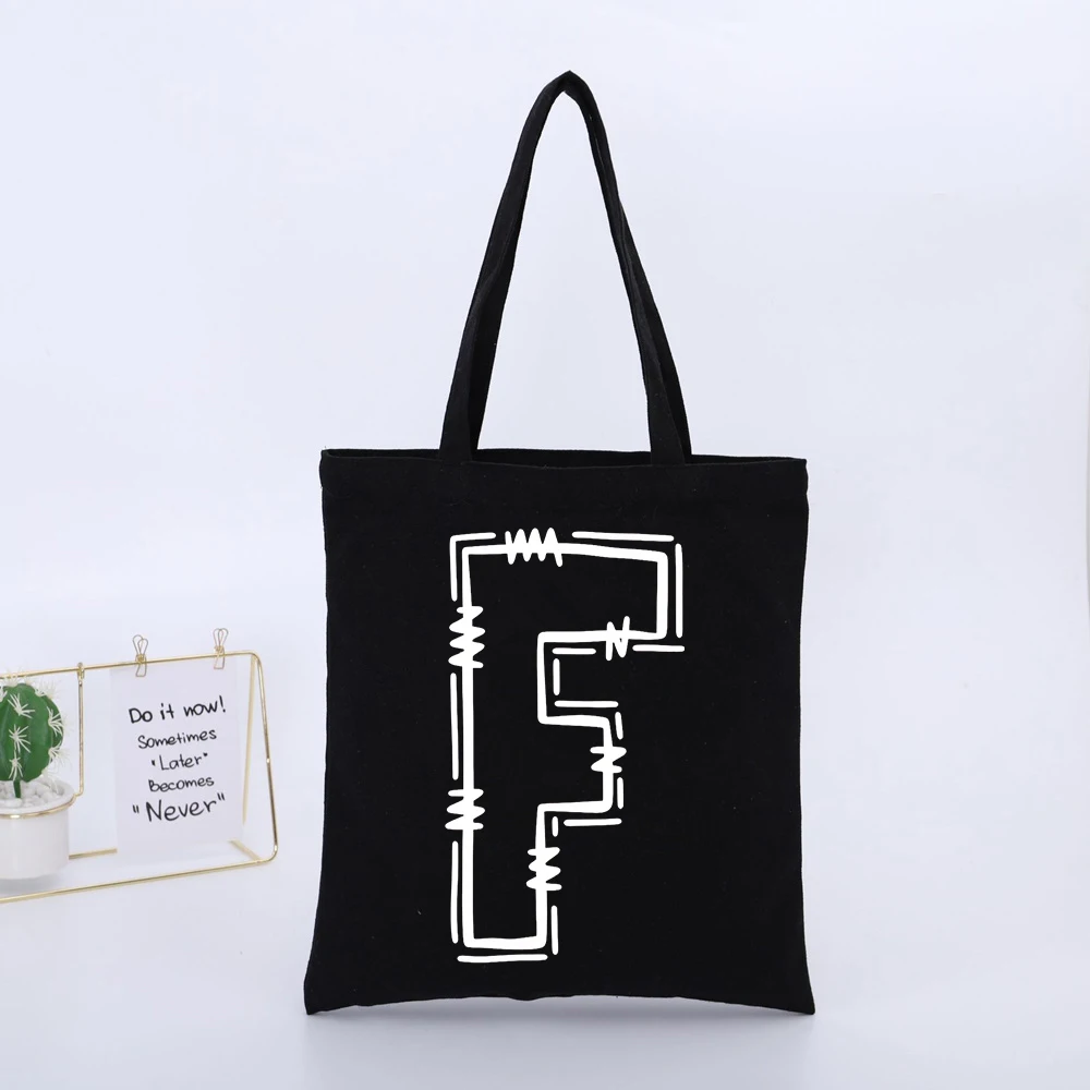Abstract Geometric Line Design Canvas Tote Bag, Minimalist Style for Daily Shopping and Casual Outings