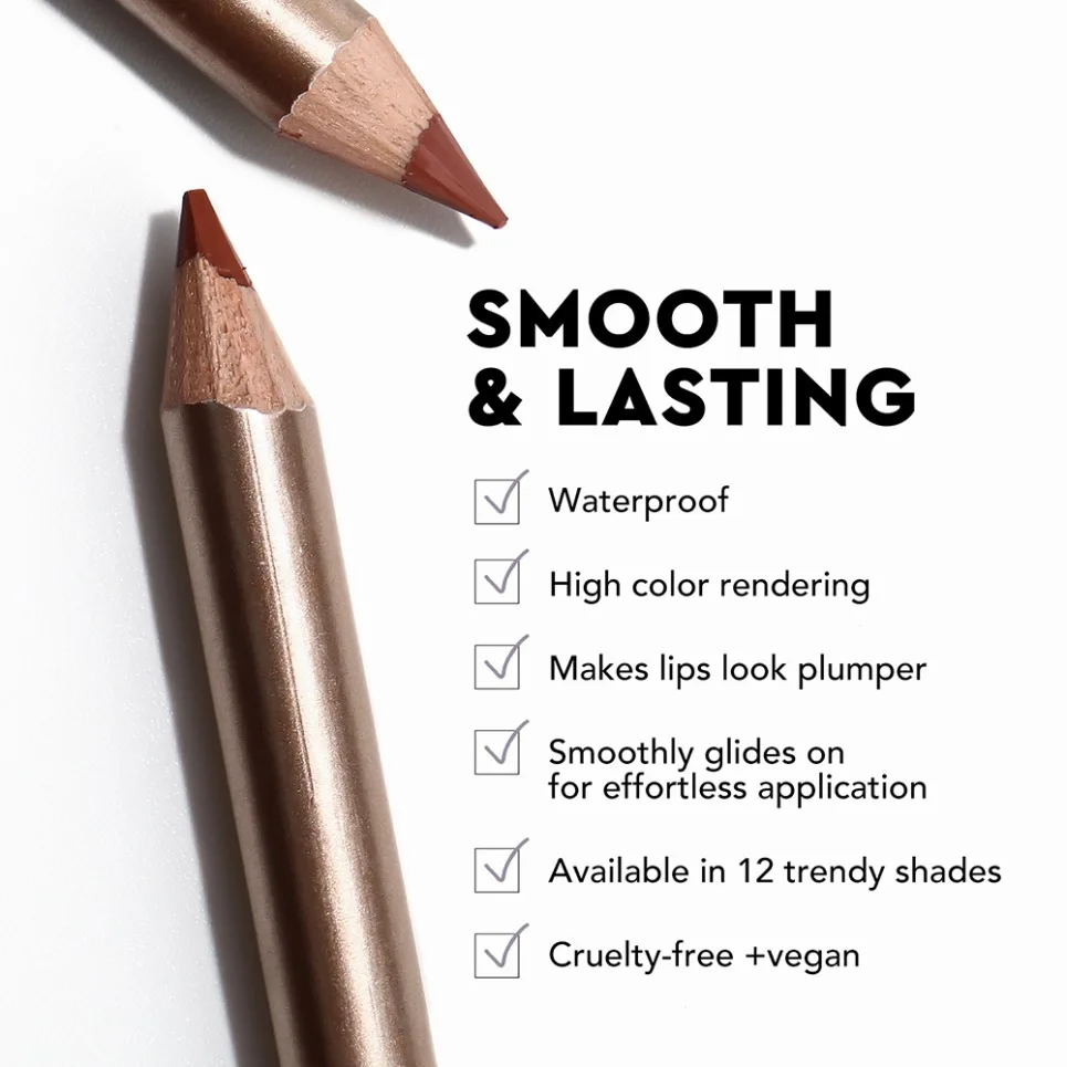 Matita per labbra vegana cremosa Etichetta privata Matita per labbra opaca impermeabile a lunga durata Trucco Logo personalizzato Commercio all'ingrosso