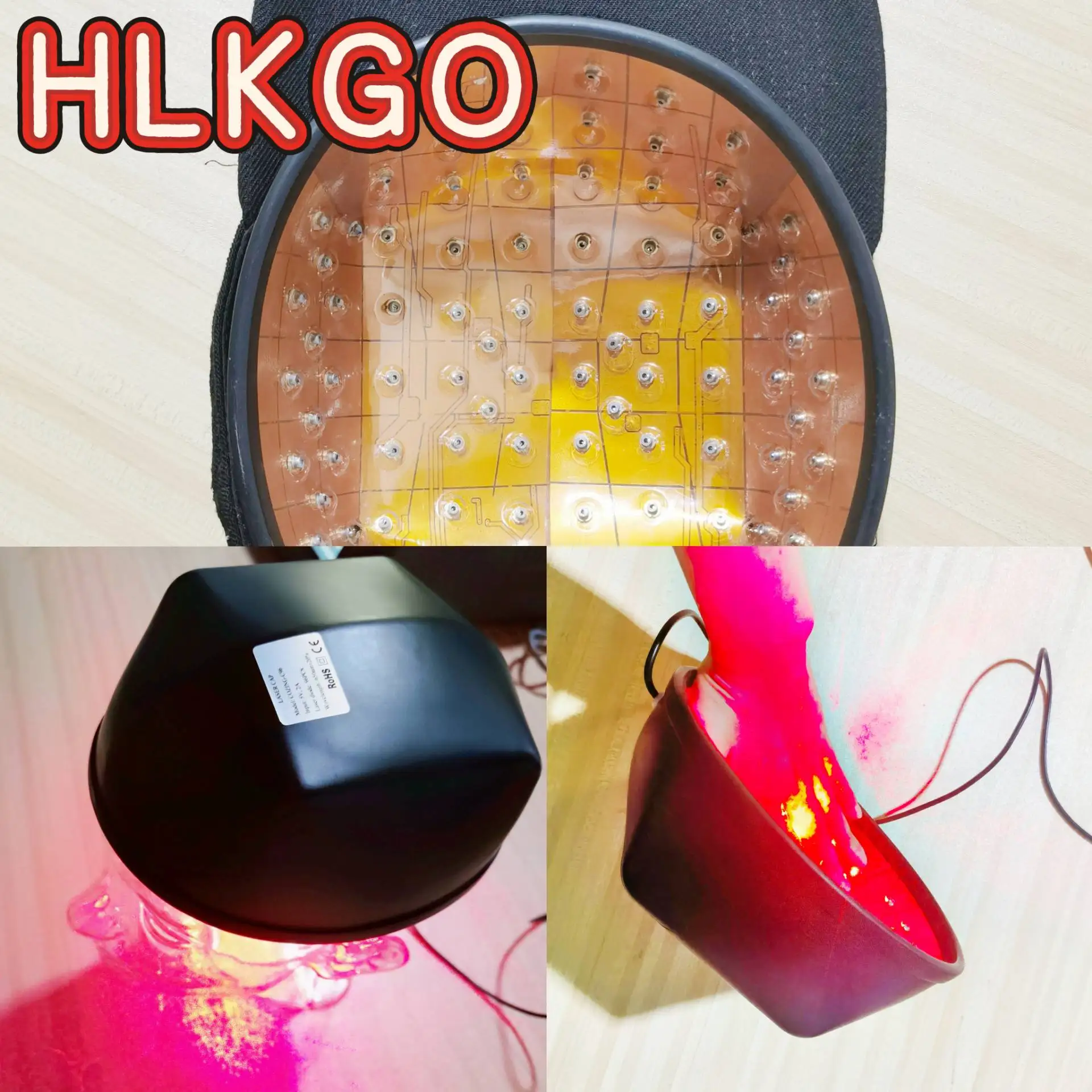 

HLKGO Профессиональная лазерная кепка для восстановления волос с 96-диодными лазерными шляпами для лечения выпадения волос для мужчин и женщин, полное покрытие кожи головы