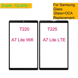 10Pcs/Lot For Samsung Galaxy Tab A7 Lite SM-T220 SM-T225 T220 T225 Touch Screen Panel Tablet Front Outer LCD Glass Lens With OCA