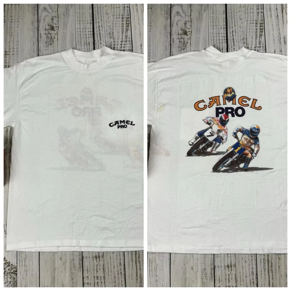 

NIB VINTAGE 1992 CAMEL PRO T SHIRT JOE CAMEL MOTORCROSS SIZE XL OSFA 90s DS American Short-sleeved Men Women Tees