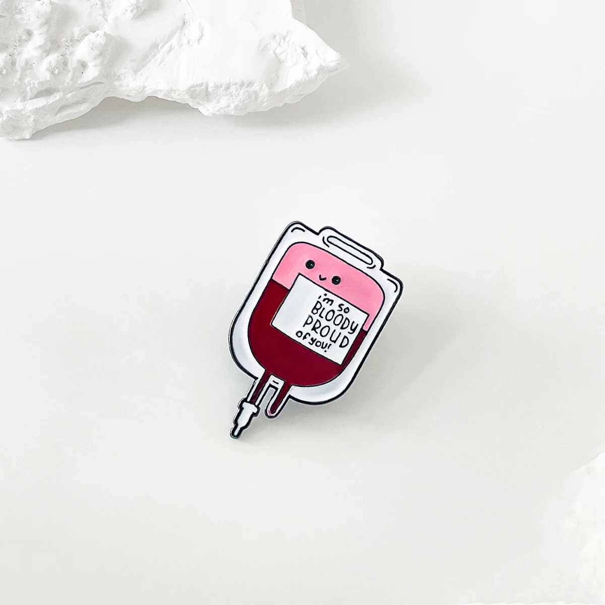 Medsor Cute Medical Blood Bag Enamel Pin Funny Creative Nursing Brooch Collar Lapel Lanyard Badge Accessories for Nurse Graduate