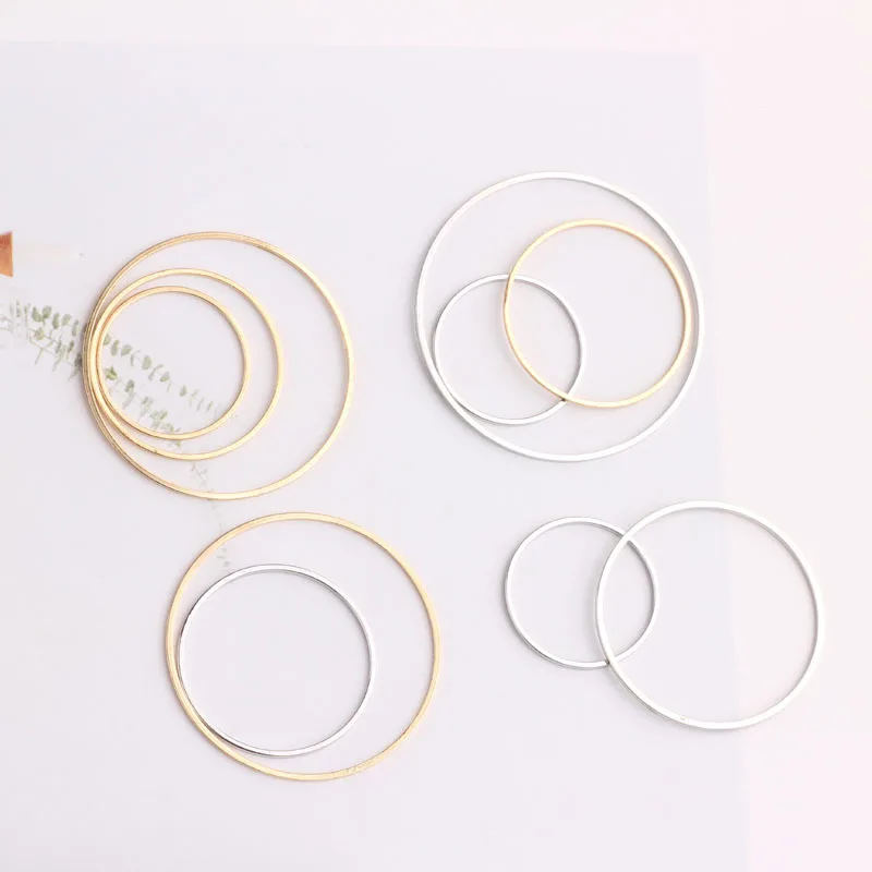 

Brass Gold Plated Round Earring Circle Connectors Closed Ring Earring Wires Hoops for Resin Earrings Bracelets Jewelry Making