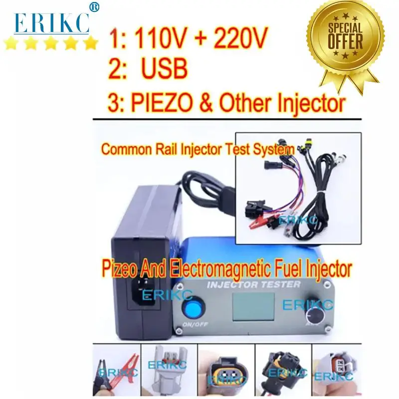 

ERIKC High Precision Common Rail Injector Tester Tools for Testing Piezo-electric Fuel Uncommon Rail Inejction Nozzle