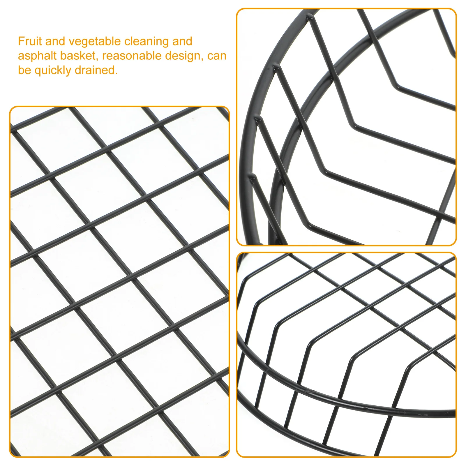 

2pcs Iron Fruit Storage Dessert Snacks Container Hollow Design Kitchen Food Organizer Bread Vegetable Holder Large Capacity