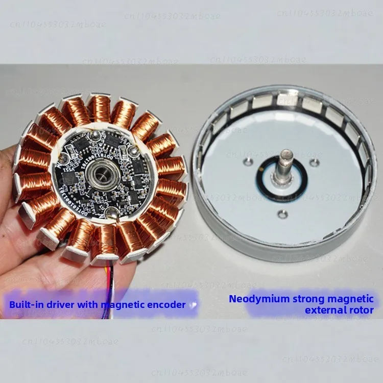 Neodymium Strong Magnetic External Rotor 65mm Servo Wheel Motor, 485 Bus Control Brushless Wheel Motor
