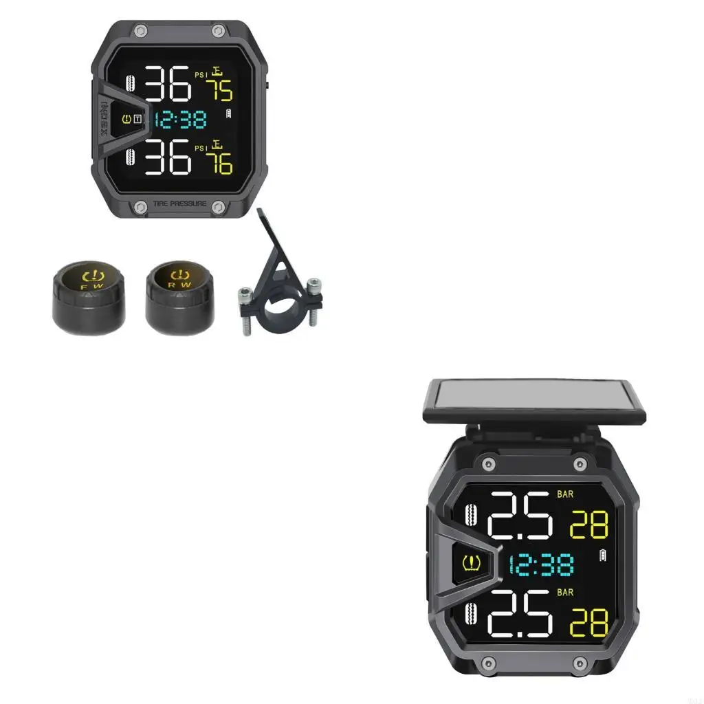 

Tyre Monitor System LCD Digital Display Waterproof Tire Temperature Alarm