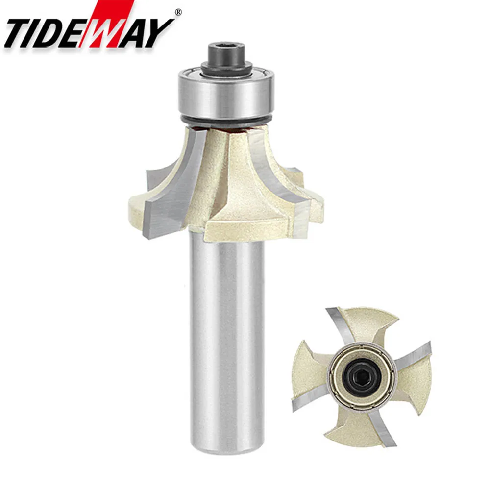 Tideway 4-bladen ronde hoekfrees met lager voor hout houtbewerking gereedschap wolfraamcarbide frees CNC-frees