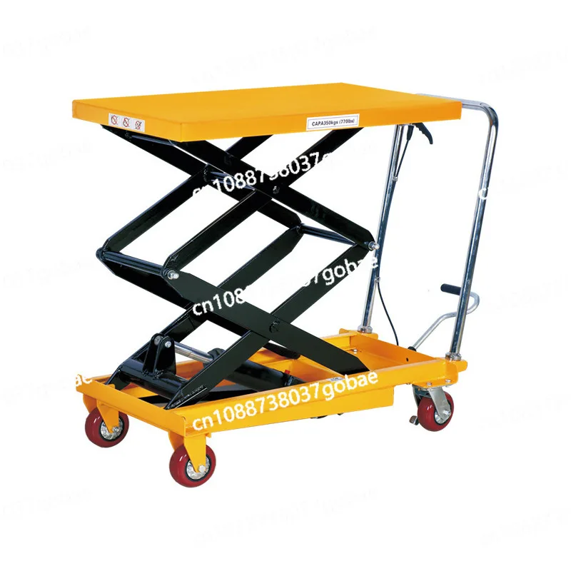 

Spot manual foot hydraulic lifting platform rider push mobile scissor type small cart lifting platform car
