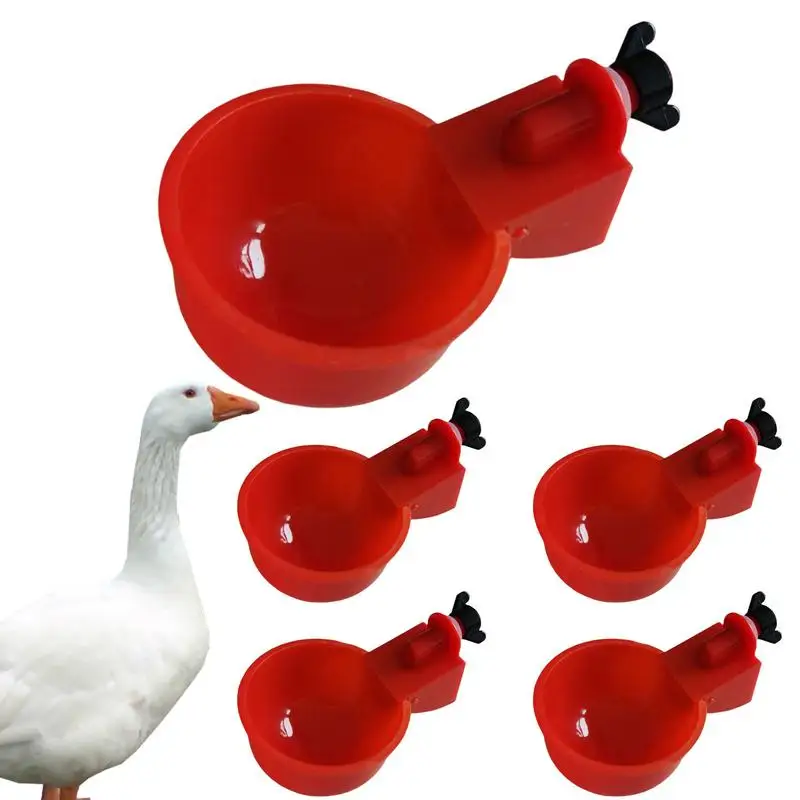Tazza per bere pollo abbeveratoio automatico mangiatoia per pollo abbeveratoio per pollame in plastica mangiatoia per acqua potabile per pulcini anatra GooseQuail