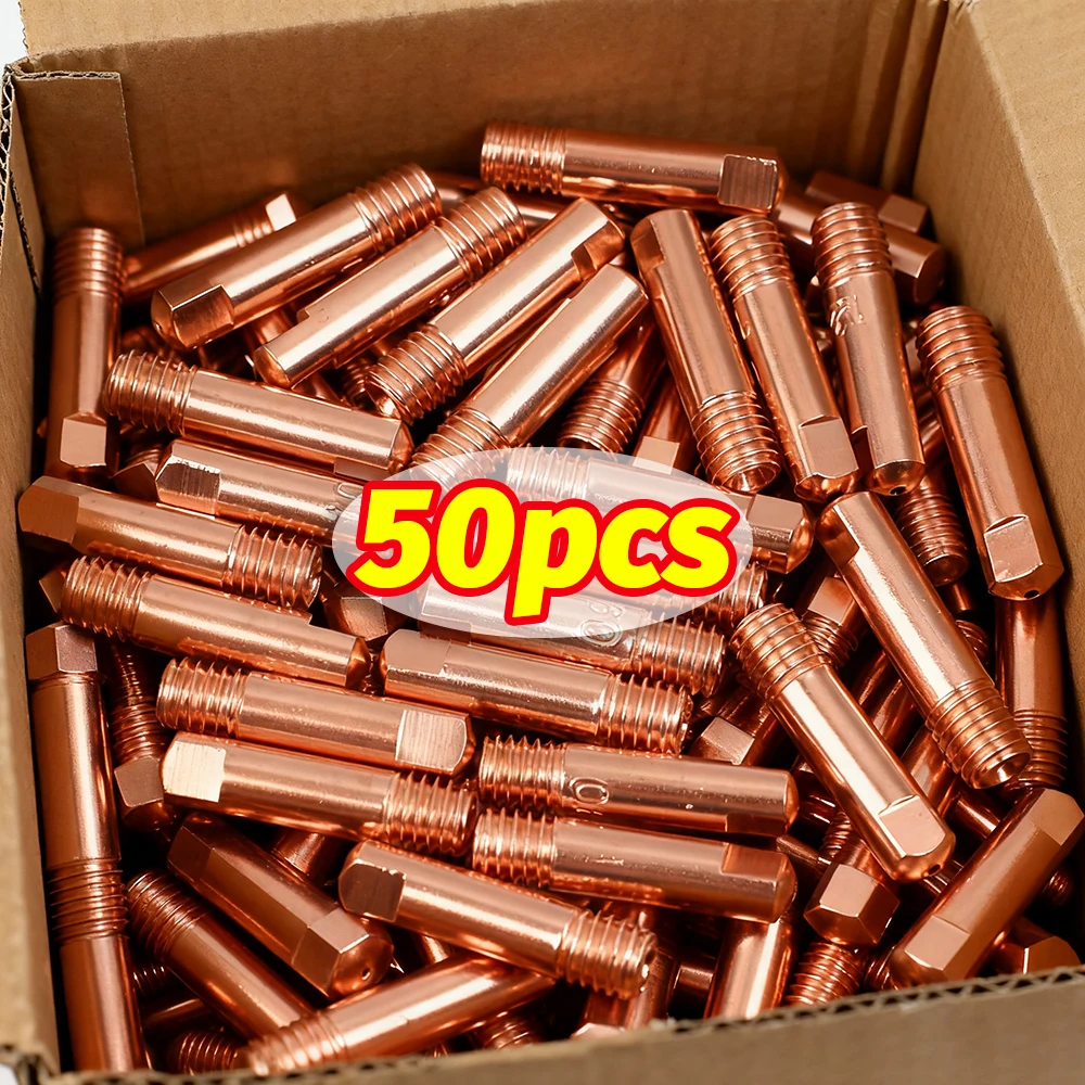 5/50x MB-15AK Tip Gas Nozzle Welding Torch Contact Tip Gas Nozzle 15AK Conductive Nozzle for MIG/MAG Welding Torch Replace Part