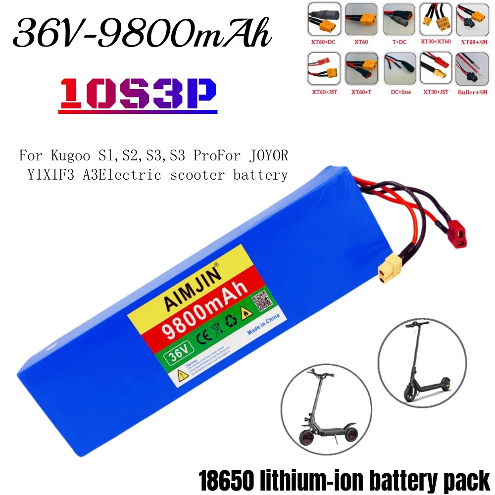 18650 10S3P 36 В 9,8 Ач для AOVO/AOVOPRO/Kugoo M2, S1, S2, S3, S3 Pro JOYOR Y1 X1 F3 A3/литиевая батарея для электрического скутера