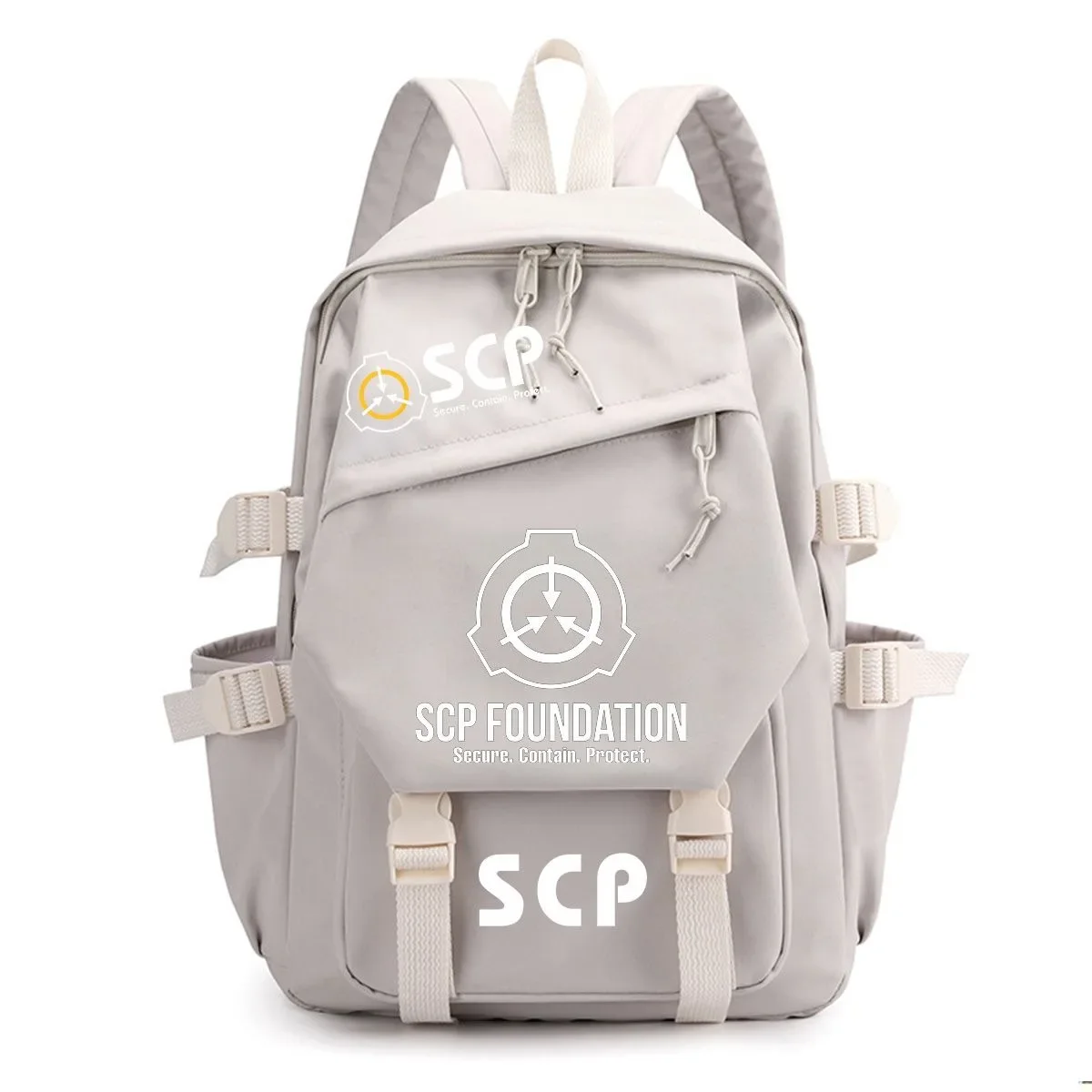 Black Blue Green White Pink, SCP Foundation, Student Kids Teens School Bags, Large Capacity Mochilas Anime Backpacks Girls Boys