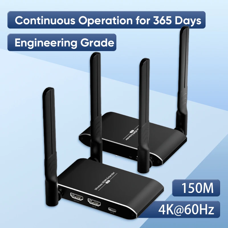 جهاز إرسال واستقبال HDMI لاسلكي ، فيديو 4K ، وسيلة وصول m ، دعم HDMI1.4 ، يناسب أجهزة الكمبيوتر التلفزيونية المغلقة والتلفزيون الفضائي