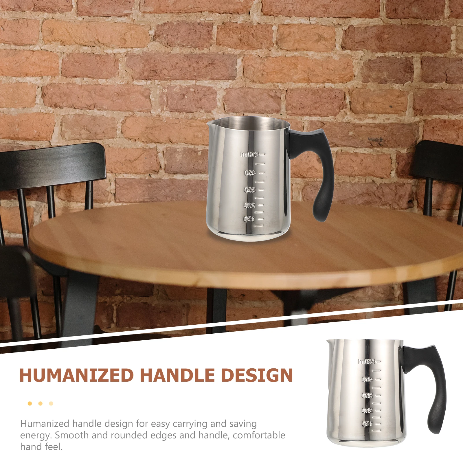 

Stainless Steel Cup Milk Pitcher Pointed Mouth Coffee Frothing Sparkling Espresso