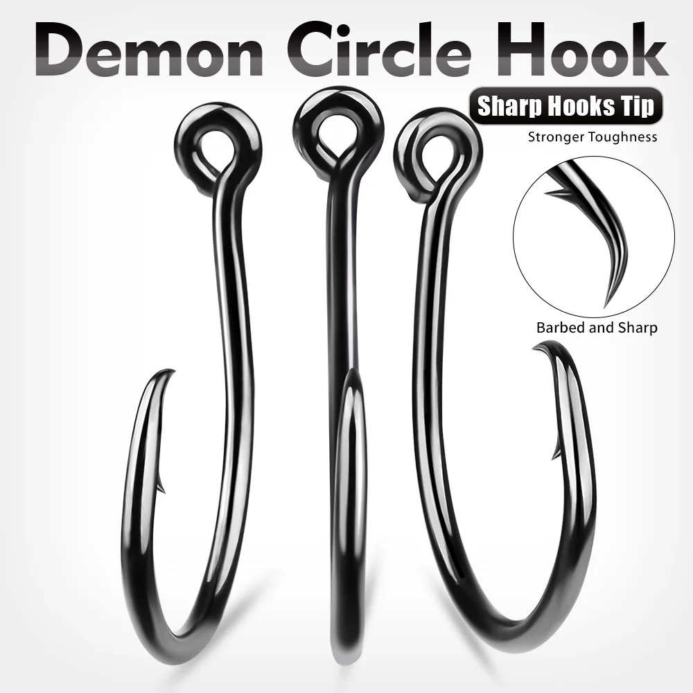 High carbon steel hook devil hook deep-sea big object sea fishing eagle beak hook boat fishing hook turn back hook fishing 10PCS