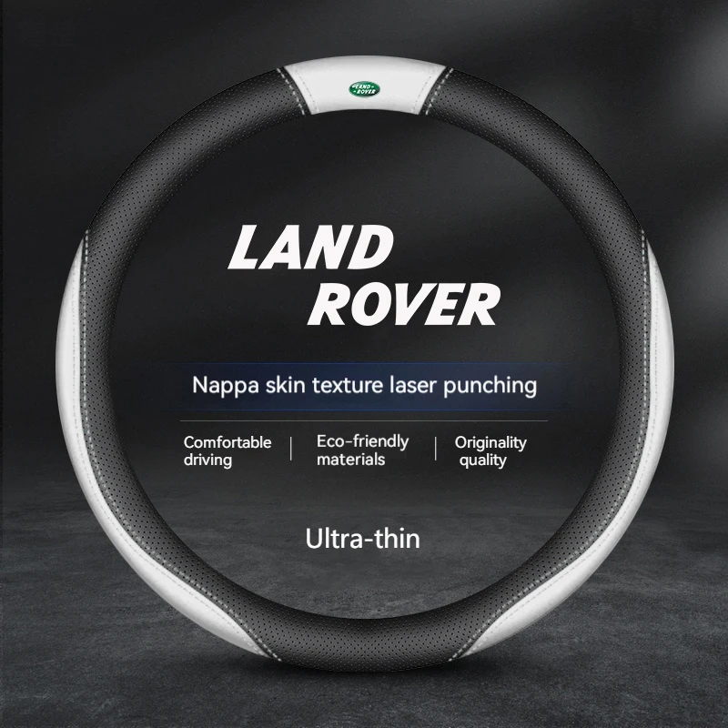 

For Land Rover Range Rover SVR Discovery Evoque Velar Freelander Defender Anti-slip Leathe Car Steering Wheel Cover Accessories