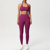 2 Piece Yoga Clothes Women's Tracksuit Athletic Wear Pilates Fitness Suit Gym Workout Push Up Clothes Sports Bra Leggings Suit - Image 2