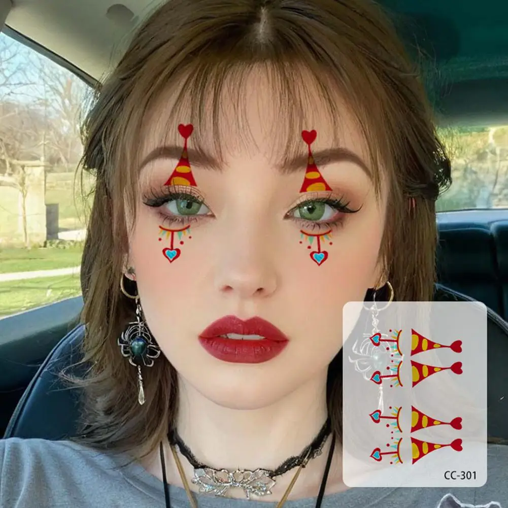 

Наклейки-тату на Хэллоуин, временные наклейки для макияжа лица с эффектом шрамов, готические татуировки, наклейки-имитация ран на лице X7H0