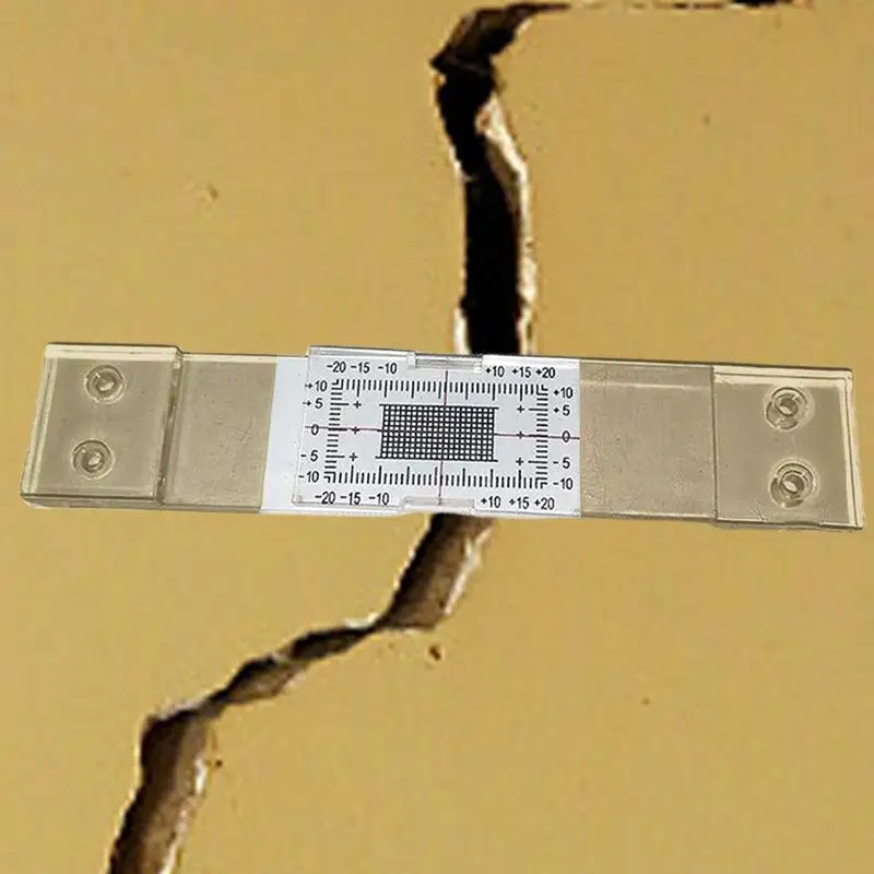 Accurate Crack Monitoring Record Tool Crack Measuring Ruler for Monitoring Wall Deformation Building Wall Standard Crack Monitor