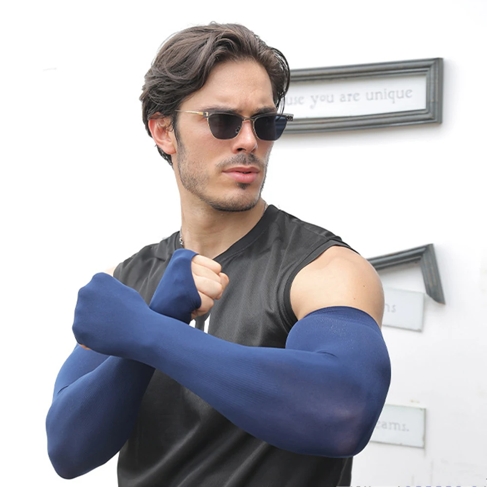 

Sunscreen Sleeve Ice Silk Sleeve Sports Arm Sleeve Ultraviolet Sunscreen Non-Slip Summer Men's Women's Gloves Outdoor Riding