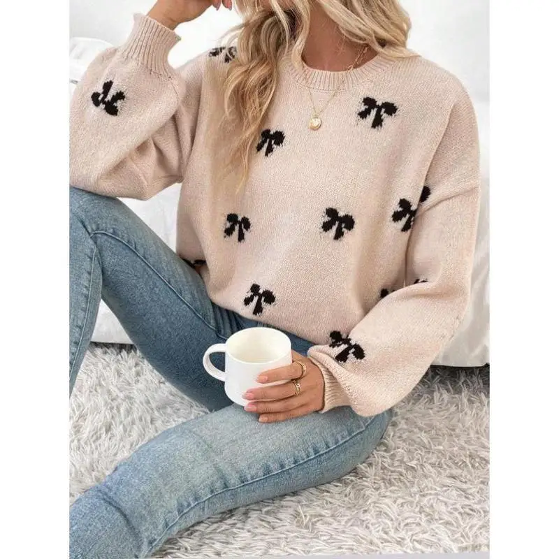 

Men's And Women's Knitted Sweater with Knot Pattern Ciwalk Collar Nine Sve Length Coolmax Fiber Unbranded