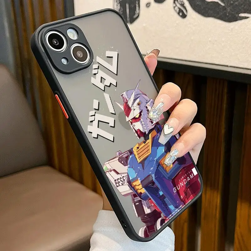 Gundams Robot Phone Case for Apple iPhone 15 Pro Max 13 14 Plus 12 Mini 11 Pro XR 8 SE 7 6S XS MAX Matte Cover