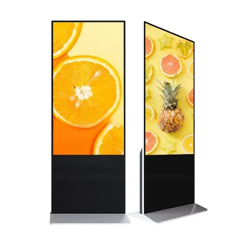 Ultra Thin Floor Standing Advertising Kiosks 32 55 65 Inch Digital Signage And Displays Custom Touch Screen Kiosk