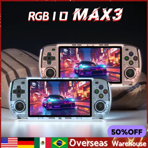 Powkiddy Rgb10 Max3 Retro Handheld Game Console Rk3566 5 Inch 1280*720 Ips Screen Open-source  Retro Gaming Children's Gifts