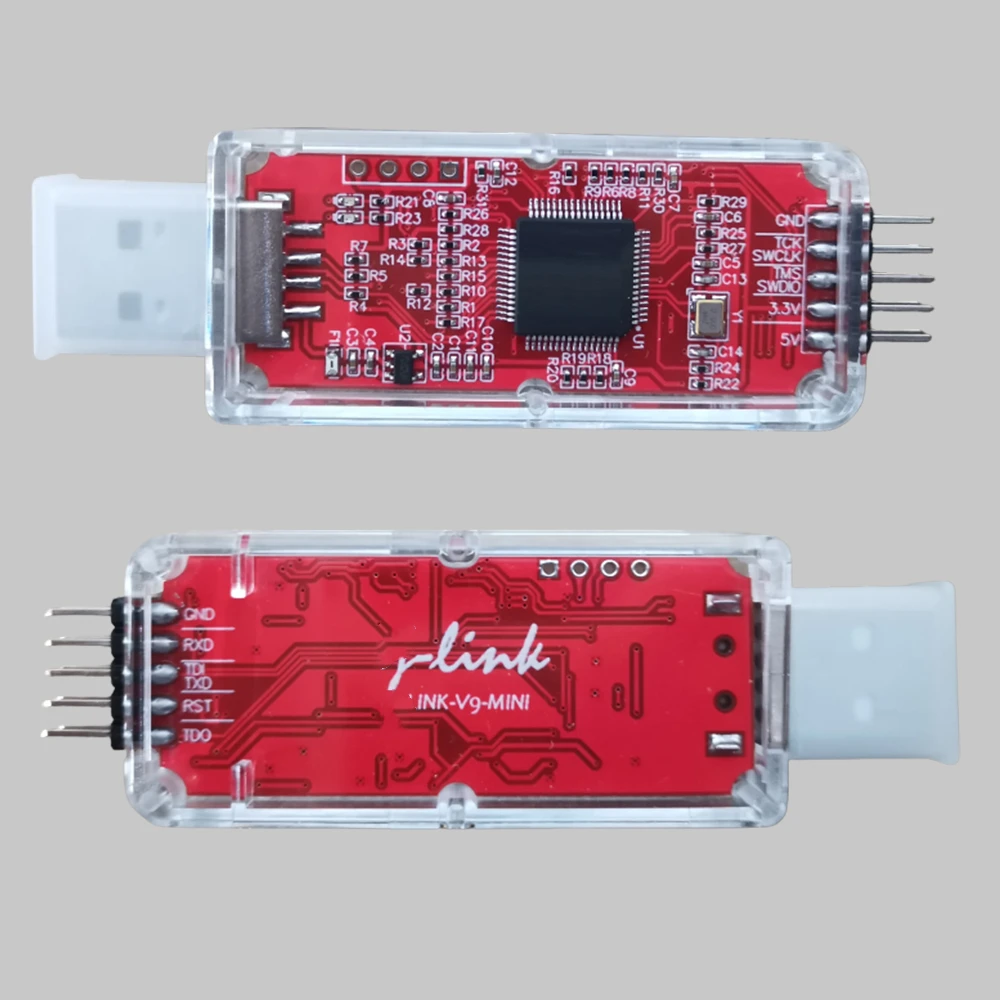 J -LINK V9 mini emulator debugger downloader STM32 burner virtual serial port without pop-up window