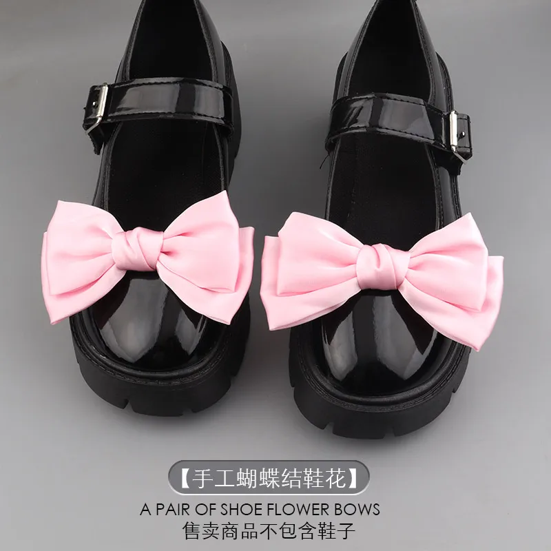 Girl Cosplay JK shoe flower accessories butterfly bow cute shoe decoration gift classic retro princess elegant shoe buckle