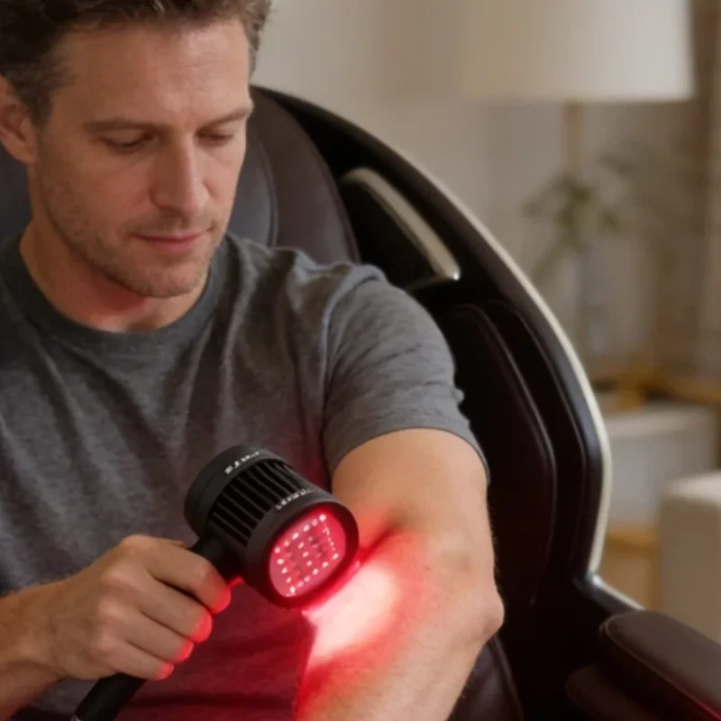 Professional 8W 650nm 808nm Class 4 Infrared Laser, 25 Diodes Therapy Device for Soft Tissue Injuries Burns Home Use