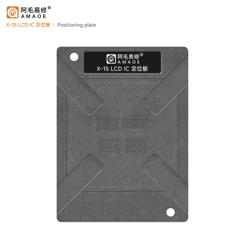 BGA Reballing Stencil para iPhone X-15, LCD IC Screen Chip, Precision Square Hole, Modelo BGA, Tin Planting Platform