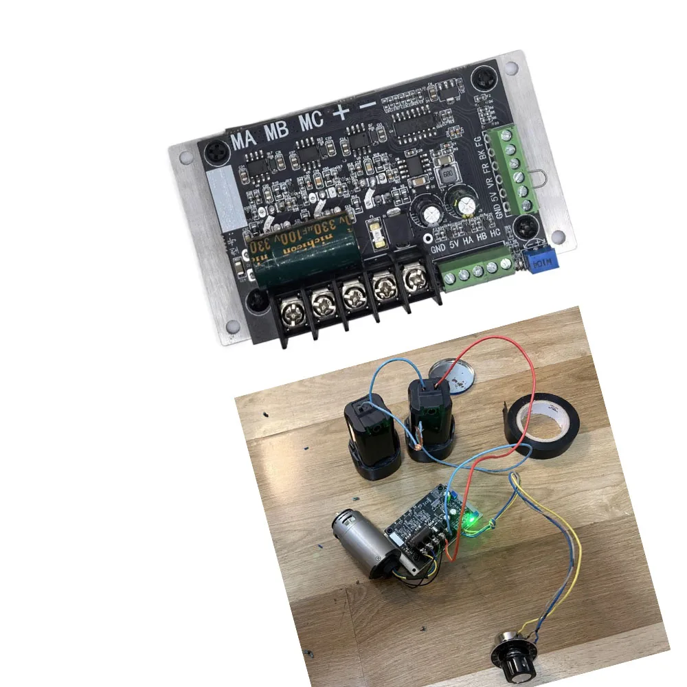 

800W High-power Motor DC 11-75V Brushless Motor Driver Board Speed Regulator Motor Forward and Reverse Controller with/No Hall