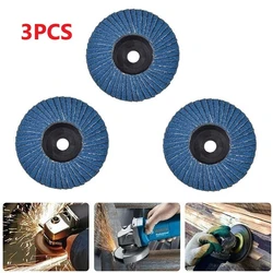 3pcs 3 Inch Flat Flap Discs 75mm Grinding Wheels Wood Cutting Professional Flap Discs Sanding For Angle Grinder