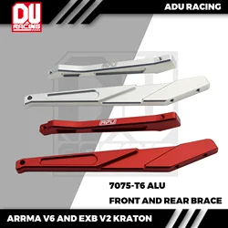 ADU RACING FRONT REAR CENTER CHASSIS BRACE CNC 7075-T6 ALUMINUM FOR ARRMA 6S 1/8 KRATON V6 AND EXB V2