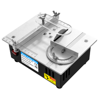 Mini Multifunctional Table Saw 96W 24V Electric Desktop Saw with 7 Speed Adjustable 63mm Blade Woodworking Tool